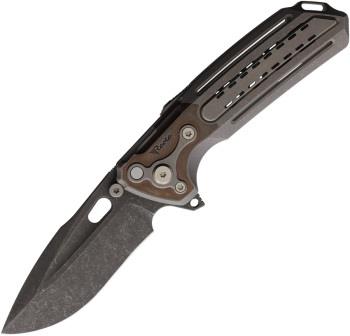 Reate Terminator 6000 Framelock Pocket Knife Titanium Copper - REA222