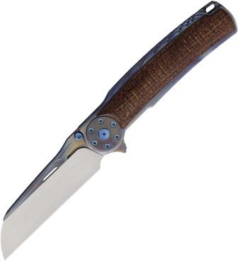 REA245 Reate Jack 2.0 Framelock Pocket Knife Burlap Micarta M390