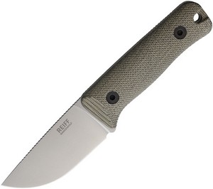 REKRW139GCMBLKA Reiff RangeWolf Fixed Blade Knife Green Micarta