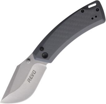 REVCNYNGRY Revo Canyon Button Lock Pocket Knife Gray