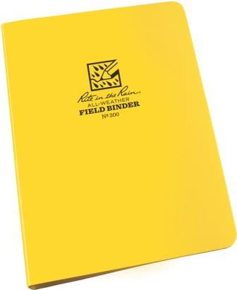 Rite in the Rain Ring Binder Yellow 1/2in - RITR200