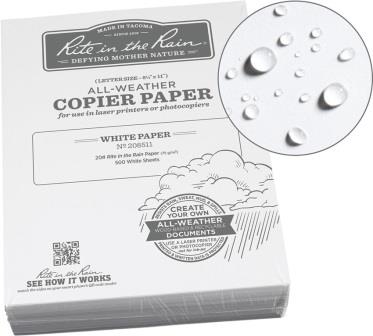 Rite in the Rain Copier Paper White 500 Sheets - RITR208511