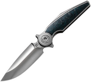 RK0210 Rike Knife Viper 3 V2 Framelock Pocket Knife Green Carbon Fiber