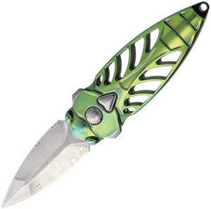 RKMCICADAGR Rike Knife Mini Cicada Flipper Pocket Knife