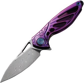RKMINIPUR Rike Knife Hummingbird Framelock Pocket Knife Purple