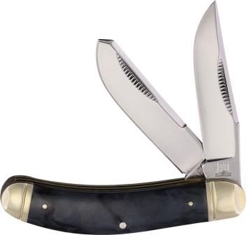 RR2077 Rough Ryder Marble Carbon Fiber Sowbelly Pocket Knife