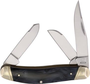 RR2078 Rough Ryder Marble Carbon Fiber Sowbelly Pocket Knife