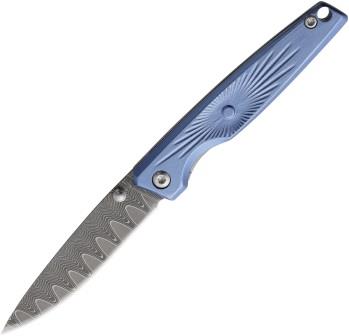 Rough Ryder Linerlock Pocket Knife Damascus Blue - RR2695