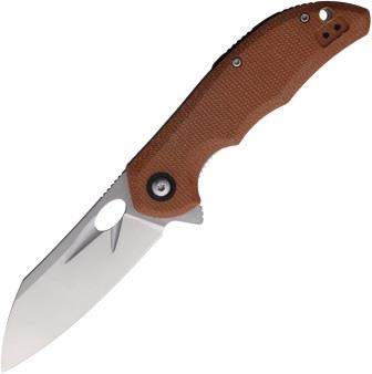 Rough Ryder Linerlock Pocket Knife Brown Linen Micarta - RR2696