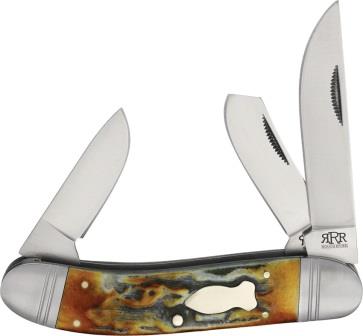 Rough Ryder Reserve Roundup Pocket Knife Brown Stag Bone - RRR026CB