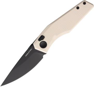 RS7142IB Real Steel Spectrum Button Lock Pocket Knife Ivory G10