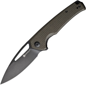S210133 SENCUT Mims Linerlock Pocket Knife Green Micarta