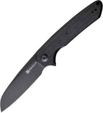 S220013 SENCUT Kyril Linerlock Pocket Knife Black Micarta