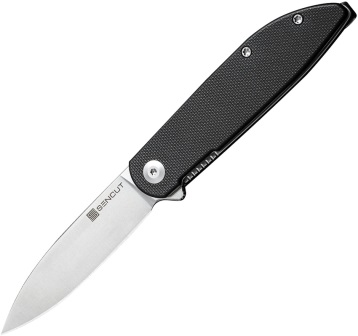 S220191 SENCUT BocII II Linerlock Pocket Knife Black G10