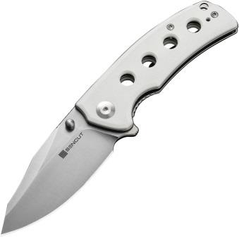 S230682 SENCUT Excalis Linerlock Pocket Knife White G10