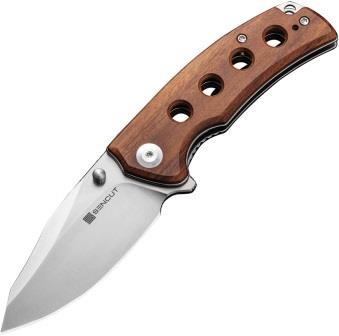 S230684 SENCUT Excalis Linerlock Pocket Knife Wood
