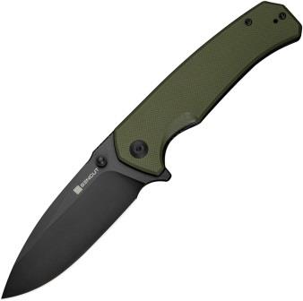 S240252 SENCUT Skarnax Linerlock Pocket Knife OD Green