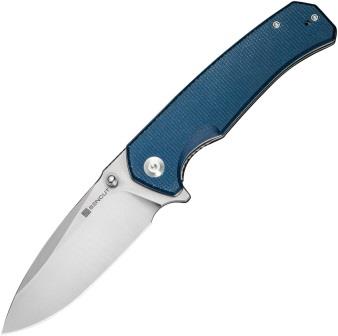 S240253 SENCUT Skarnax Linerlock Pocket Knife Blue Micarta