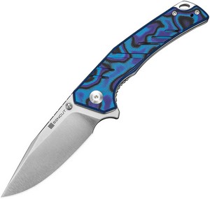 S250993 SENCUT Quirk Linerlock Pocket Knife Black Blue