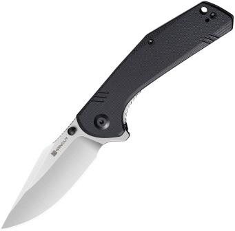 SA02B SENCUT Actium Linerlock Pocket Knife Black G10