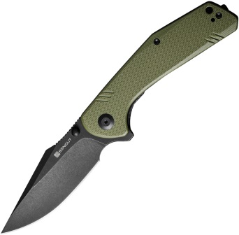 SA02E SENCUT Actium Linerlock Pocket Knife OD Green G10