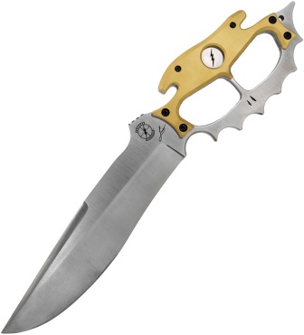 SBBDHBRZSAT Sniper Bladeworks British Death Head Fixed Blade Bowie Knife