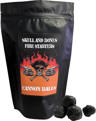 SBF002 Skull & Bones Firestarters Cannon Ball Firestarters