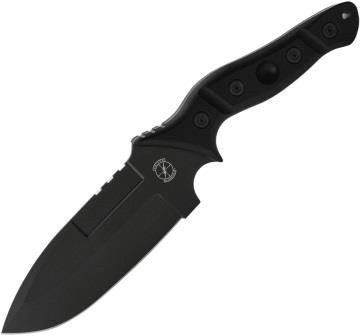 SBMAMUBLKBLK Sniper Bladeworks Mamu Fixed Blade Knife Black Blade