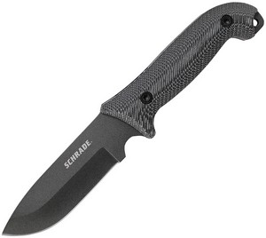 Schrade Frontier Fixed Blade Knife Black Micarta - SCHF51M