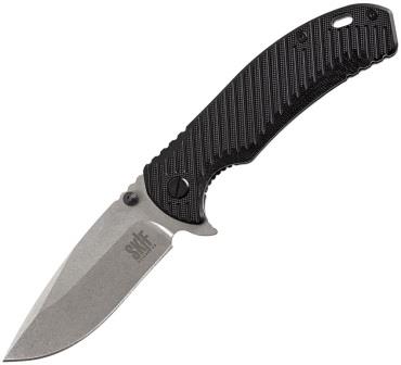 SKF420SE SKIF Knives Sturdy Framelock Pocket Knife Stonewash Black