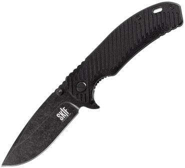 SKF420SEB SKIF Knives Sturdy Framelock Pocket Knife Black Stonewash Black