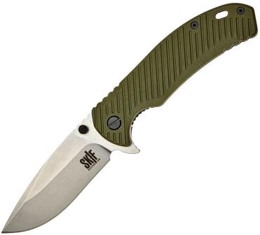 SKF420SEG SKIF Knives Sturdy Framelock Pocket Knife Stonewash Olive