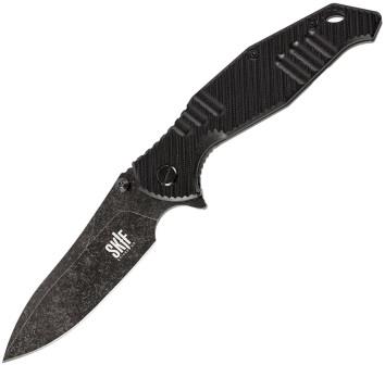 SKF424SEB SKIF Knives Adventure Framelock Pocket Knife Black Stonewash