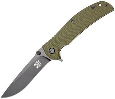 SKF425SEBG SKIF Knives Urbanite Framelock Pocket Knife Black Stonewash Olive