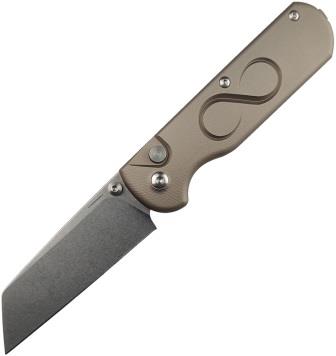 STR8RXATI Straight Line Rox Button Lock Pocket Knife Aluminum