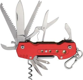 STT200406RD S-TEC Multi Function Utility Pocket Knife Red