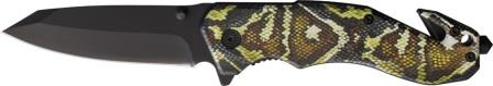 STT2701912 S-TEC 8 Inch UV Printed ABS Spring Assisted Linerlock Pocket Knife