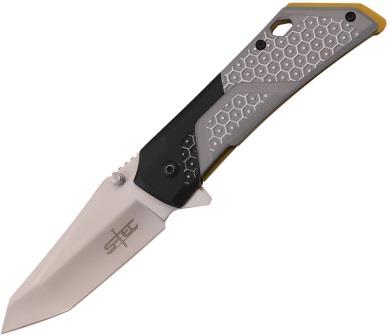 STT271280BK S-TEC Linerlock Pocket Knife Spring Assisted Black/Gold