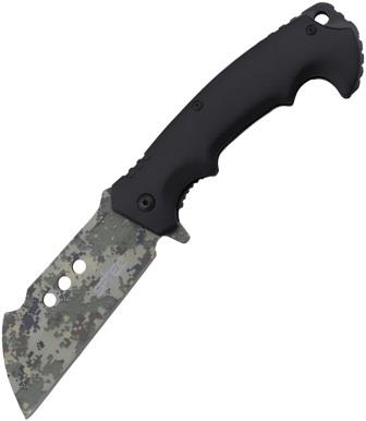 STT271283 S-TEC Cleaver Linerlock Pocket Knife Spring Assisted Camo