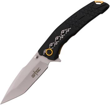 STT271286 S-TEC Linerlock Pocket Knife Spring Assisted Black/Gold