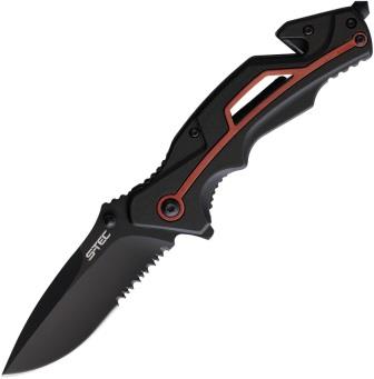 STT271365RD S-TEC Linerlock Pocket Knife Spring Assisted