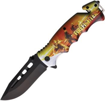 STT2716321 S-TEC Linerlock Pocket Knife Spring Assisted Fireman