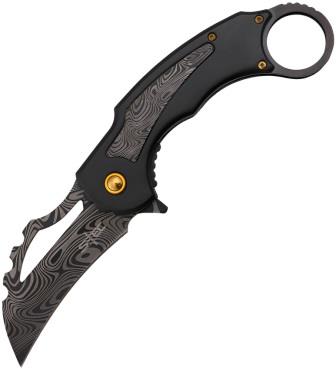 STT27208BK S-TEC Karambit Linerlock Pocket Knife Spring Assisted Black