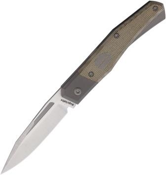 SUP015 Suprlativ Infidel Slip Joint Pocket Knife Green Micarta
