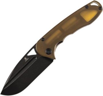 T1054A7 Tenable Bombur Linerlock Pocket Knife Amber PEI