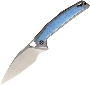 Defcon Framelock Pocket Knife Blue Crystal - TD1005BL