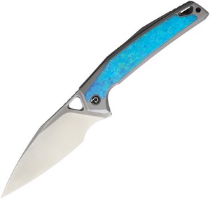 TD1005GN Defcon Framelock Pocket Knife Green Crystal