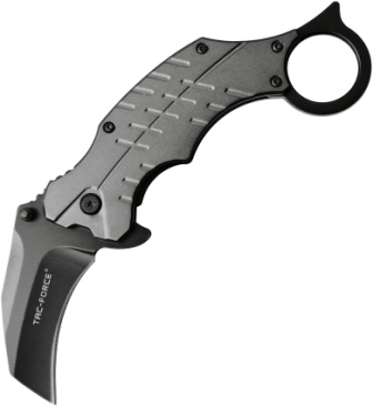 TF1020GY Tac Force Linerlock Pocket Knife Spring Assisted Gray