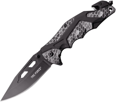 TF1021GY Tac Force Linerlock Pocket Knife Spring Assisted Gray