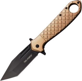 TF1042TN Tac Force Linerlock Pocket Knife Spring Assisted Tan